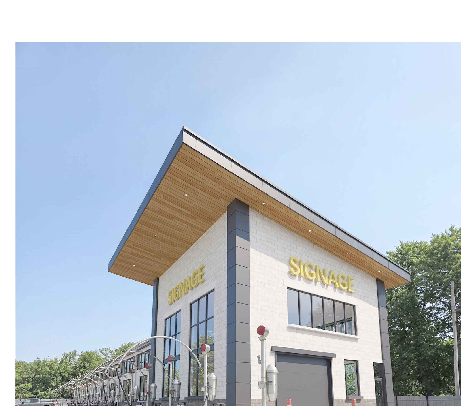 Architectural rendering of the new Car Wash Guys building in Kenosha, WI